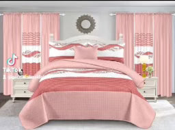 Light Pink Priscilla 10PCS Quilt Set