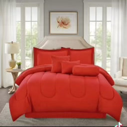 Houston Red 7 Piece Bed Set