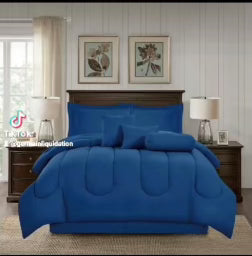 Navy 7 Piece Bed Set