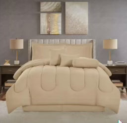 Tulsa Taupe 7 Piece Bed Set