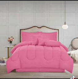 Pink 7 Piece Bed Set