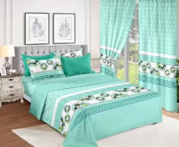 Light Green Priscilla Collection 8 Pieces Sheet Set